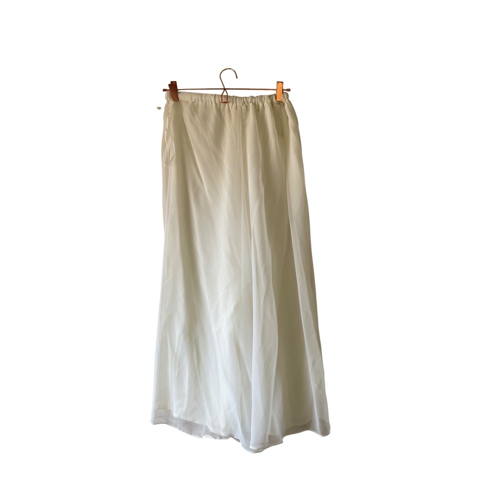 Vintage Alex Evenings White Organza Ruffle Blazer and Pant Set Size 8 - Picture 3 of 10